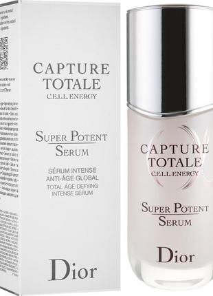 Нереальна омолоджувальна сироватка для обличчя dior capture totale  super potent serum 75ml