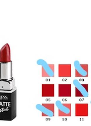 Помада для губ матовая bless cosmetics matte lipstick2 фото