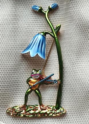 Брошка жабеня скрипаль