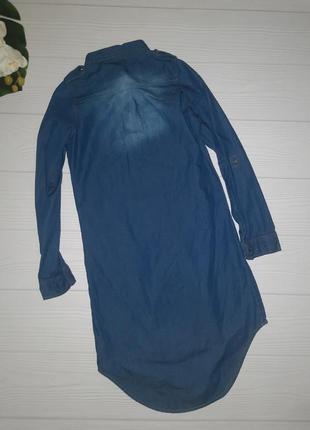 Джинсовое платье- рубашка на 12-13 лет в состоянии новой вещи4 фото