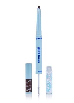 Карандаш и гель для бровей glambee girl boss fixing gel&eyebrow pencil 202 (карандаш, 0.35 г + гель, 0.7 г)2 фото