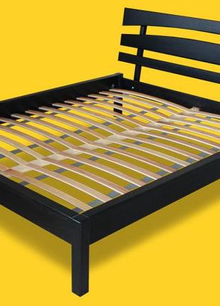 Кровать двоспальная с натурального дерева в спальню тис доміно 3 160*190 сосна