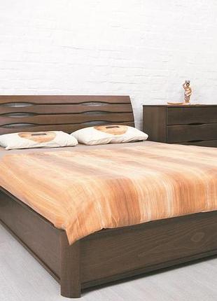 Кровать двоспальная с натурального дерева в спальню двуспальная олимп "марита n" (160*190)