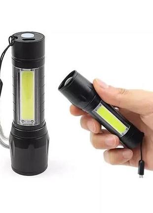 Яркий фонарик аккумуляторный x-balog bl-511 ручной1 фото