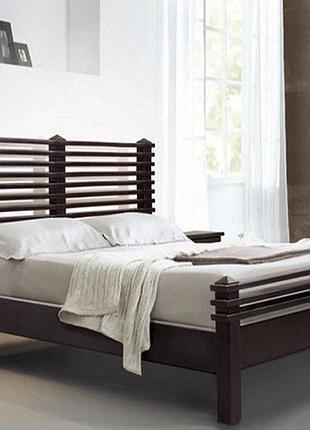 Ліжко півтораспальне з натурального дерева в спальню, дитячу акемі 120*200 єлісєєвські меблі