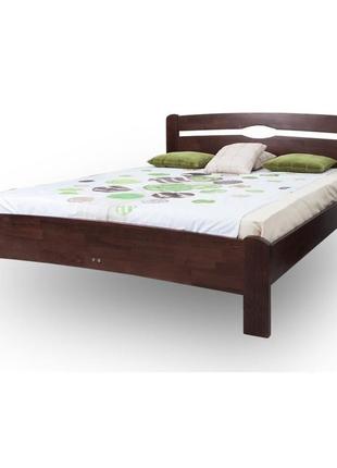 Ліжко полуторне бук щит (з ламелями, без матраца) без ізніжжя 120х200 кароліна марія мікс меблі