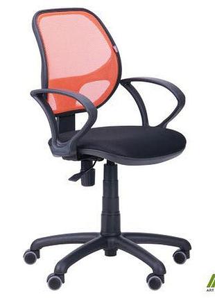 Крісло байт/амф-4 сидіння сітка чорна/спинка помаранчева сітка amf