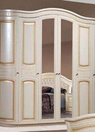 Шафа (шкаф) з дсп/мдф в спальню/вітальню/дитячудля одягу розпашна 6-ти дверна  з мдф венера ясен слониммебль