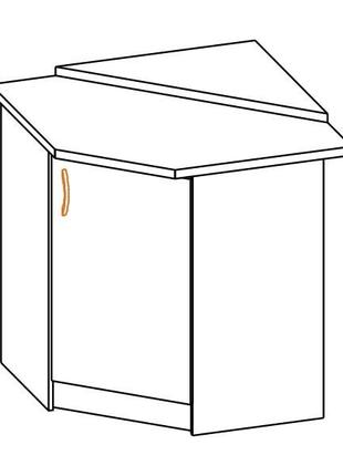 Нижня кутова тумба в кухню з мдф н1д оля меблі сервіс