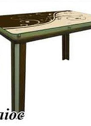 Стіл обідній на дерев'яному каркасі фотодрук геліос антонік