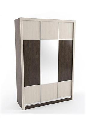 Шафа-купе трьохдверна з дсп з фасадом з мдф еліс летро
