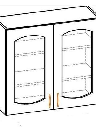 Вітрина навісна в кухню з мдф 80вв паула меблі сервіс