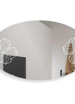 Дзеркало овальне у ванну кімнату маки бц-стол