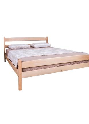 Ліжко полуторне бук щит (з ламелями, без матраца) з ізніжжям 120х200 лікерія марія мікс меблі