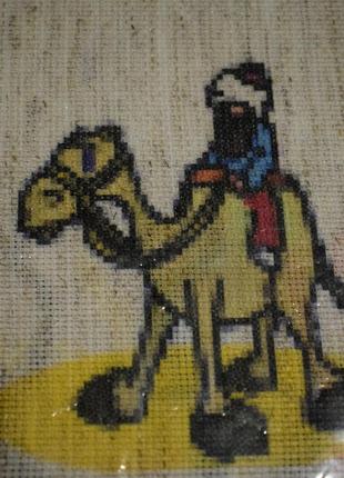 Набор для вышивания нитками магия бисера 004 верблюд рахмер 13*17 см