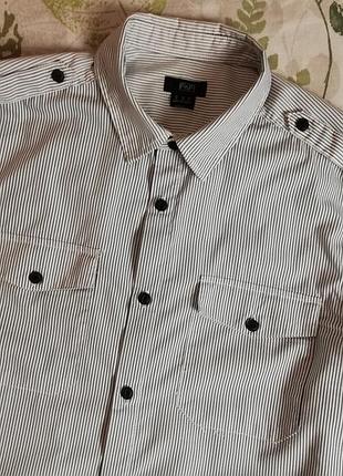 Фирменная рубашка в полоску f&f 2