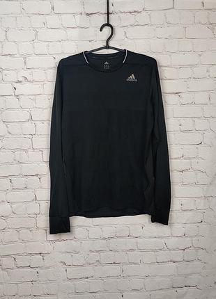 Лонгслив спортивный беговой кофта футболка с длинным рукавом мужской черный adidas sn ls tee m