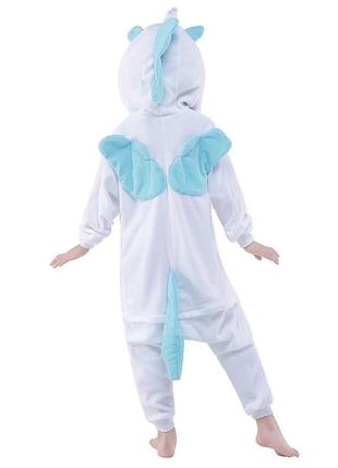 Детская пижама кигуруми ангел единорог голубой 1202 фото