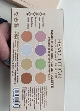 Makeup revolution camouflage corrector palette для контуринга лиця (обличчя) очей3 фото