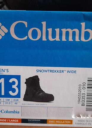 Зимові черевики, ботинки columbia us13/46/31см. оригінал. нові