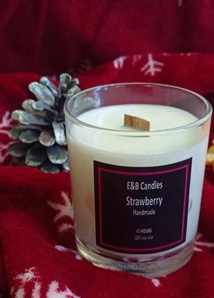 Ароматизована соєва свічка strawberry. клубника. полуниця