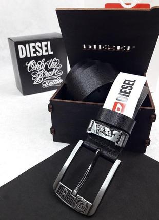 Ремень пояс мужской кожаный в стиле diesel / ремень пояс мужественный кожаный в стиле diesel