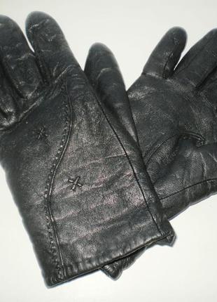 Жіночі утеплені шкіряні рукавички р. м долоню 10 див.