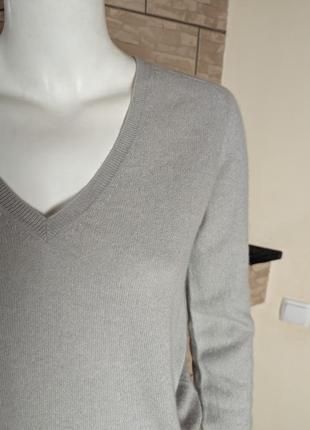 Кашемировый свитер  пуловер zara  светло- серый размер m5 фото