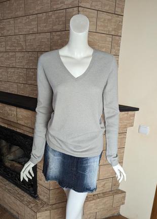 Кашемировый свитер  пуловер zara  светло- серый размер m