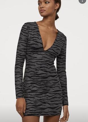 Коктейльное платье с блестящим рисунком h&amp;m