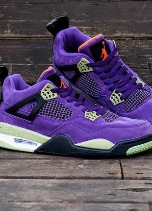 Кросівки чоловічі nike air jordan retro 4 parispurple suede