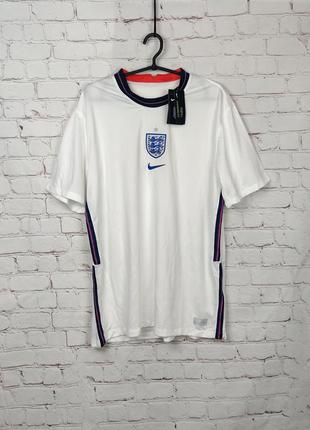 Новая мужская футболка майка футбольная cборной англии белая с логотипом nike england