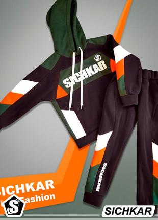 Теплий handmade костюм для хлопчика4 фото