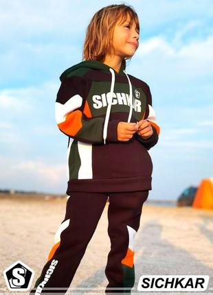 Теплий handmade костюм для хлопчика3 фото