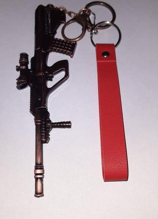 Брелок металлический с карабином для ключей или на рюкзак автомат aug ауг cs go pubg fortnite
