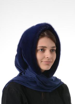 Жіноча хустка з натурального хутра норки