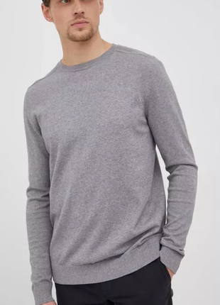 Базовый мужской серый джемпер свитер