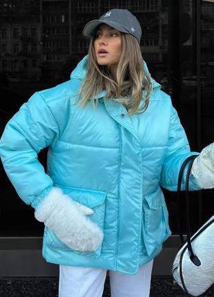 Куртка зима с капюшоном и поясом до -20 sale5 фото