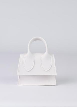Жіноча сумка біла сумочка мікро сумочка маленька сумочка біла сумка дитяча сумка міні сумка