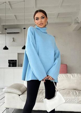 Свитер тунейка oversize с горловиной 4