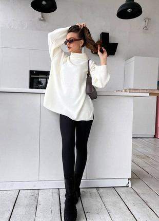 Свитер тунейка oversize с горловиной 6