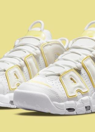 Кросівки nike air more uptempo summit white opti yellow2 фото