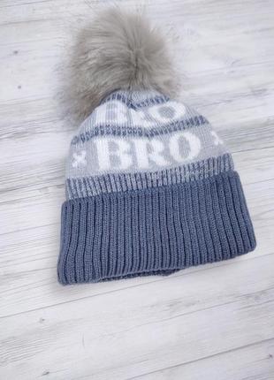 Тепла зимова шапка для хлопчика - з флісовим утепленням9 фото