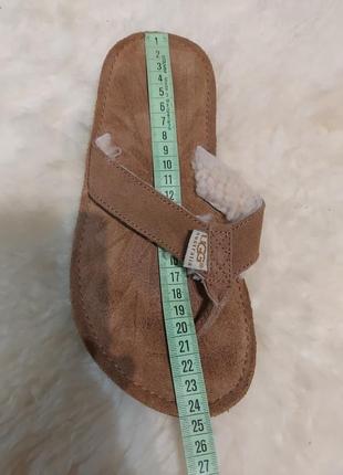 Жіночі шльопанці в'єтнамки сланці ugg tasmina chestnut suede flip flops9 фото