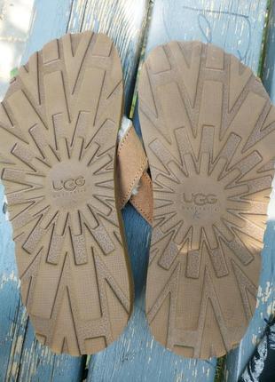 Жіночі шльопанці в'єтнамки сланці ugg tasmina chestnut suede flip flops7 фото