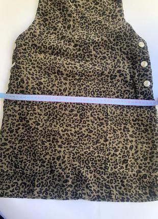 Вельветовий сарафан плаття леопард4 фото