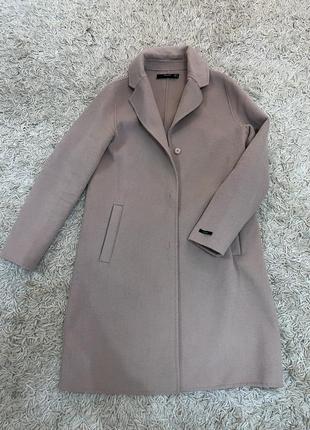 Пальто шерсть шерсть шерсть кашемир без подложи плащ handmade тренч пудра zara кардиган