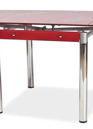 Стіл обідній gd-082 80 (131) x80 червоний signal