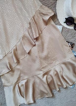Шикарная юбка-миди с рюшами3 фото