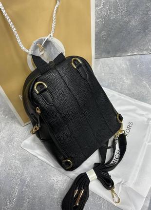 Рюкзак шкіряний брендовий чорний6 фото